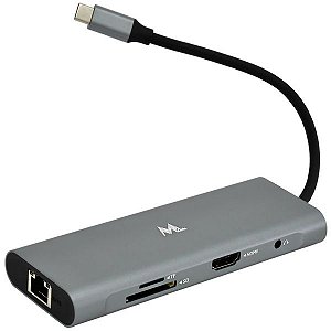 Hub USB H-901 com 3 Portas USB HDMI e Slot para Micro SD Cinza MTEK