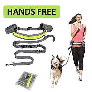 PET - Coleira Elástica para Cães com bolsos para Corrida Caminhada e Treinamento