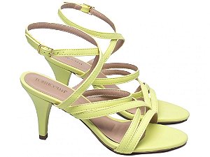 Sandália Feminina Salto 8cm Tiras Lemon TORRICELLA