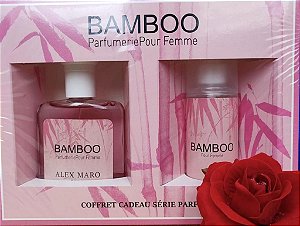 Conjunto Perfume Feminino Alex Maro Bamboo EDT 100ml + Desodorante 120ml
