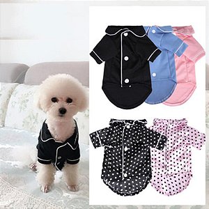 PET - Pijama para Cães de Porte Pequeno Moda Casaco de Malha