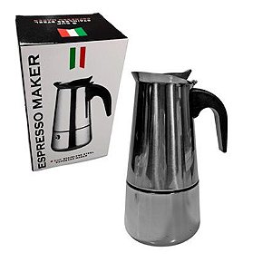 Cafeteira Italiana em Inox 12x10x18 cm 200 ml Kit Girl