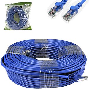 Cabo de Rede Patch Cord Rj45 50 Metros Flex - Cor Azul