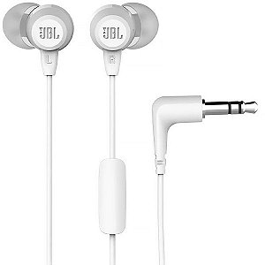 Fone de Ouvido JBL C50HI com Microfone e Cabo de 1.2 Metros - Cor Branco