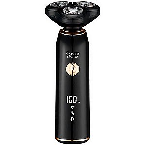Barbeador Quanta Clear Cut QTBER10 Recarregável - Cor Preto com Dourado
