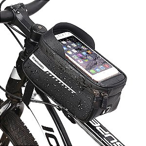 Bolsa para Smartphone Bike Prova D'água Moldura Frontal Top Tube Bag Touchscreen