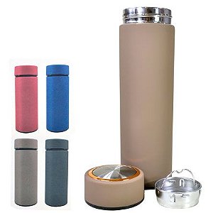 Garrafa Térmica de Inox com Filtro Colors 400ml UNY GIFT
