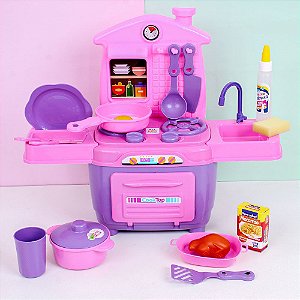 Conjunto Infatntil Cooktop Cozinha Completa com 16 Peças Zuca Toys