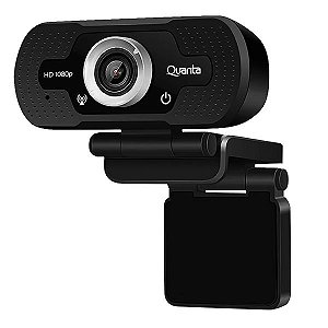 Webcam Quanta QTWCM10 Full HD com Lente 3.6 mm Preto