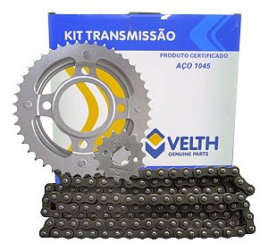 Kit Corrente Relação VELTH Moto CG 125 00 até 08