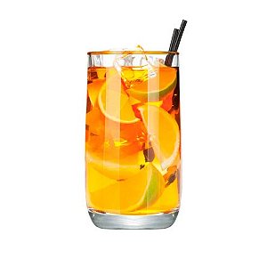 Copo de Vidro Long Drink Filete 350ml Dourado RUVOLO