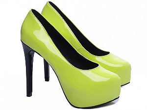 Sapato Meia Pata TORRICELLA Lemon Verniz Salto 13cm