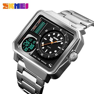 Relógio Masculino SKMEI Watch Luxo em Aço Led