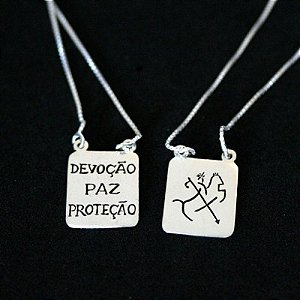 Gargantilha de Prata 925 São Jorge 60cm
