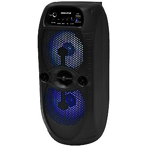 Caixa de Som Speaker MEGA STAR HY1526BT de 1.500 watts P.M.P.O com Bluetooth/FM/USB Preto
