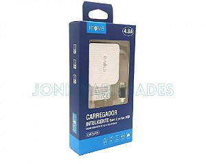 Carregador INOVA 9009-4.8A-IOS para Iphone 02 USB