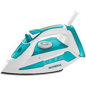 Ferro a Vapor Mondial Turbo Steam F-45 de 2.000 watts Antiaderente + Spray 220V ~ 50 / 60 Hz Azul com Branco