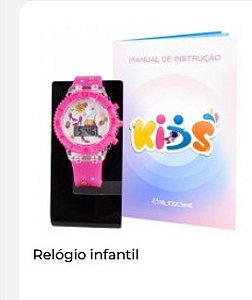 Relógio Kids Orizom Digital Rosa Claro