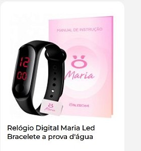 Relógio Kids Orizom Digital Maria Led Bracelete a Prova D' Água