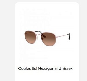 Óculos de Sol Unissex Orizom Hexagonal Marrom