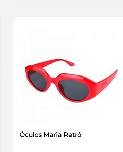 Óculos de Sol Feminino Orizom Maria Retrô Vermelho