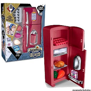 Geladeira Duplex Chef Kids Infantil com 10 Peças Zuca Toys