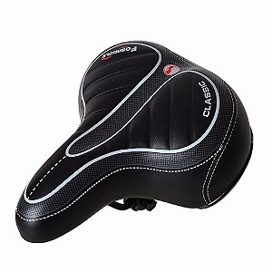Selim Bike Grande Confortável Cruiser Extra Sporty Soft Couro