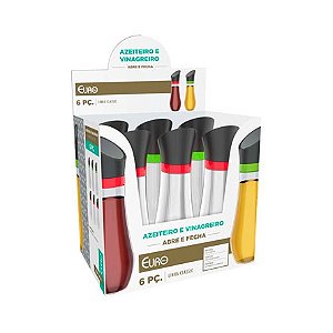 Azeiteiro e Vinagreiro de Vidro 21 cm Euro