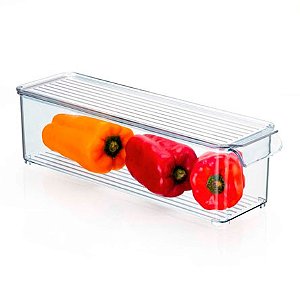 Cesto Organizador Empilhável com Tampa 37x10cm ARTHI