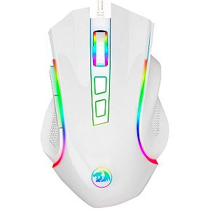 GAMES - Mouse Gaming REDRAGON Griffin M607W USB até 7.200 DPI com Backlight RGB Branco