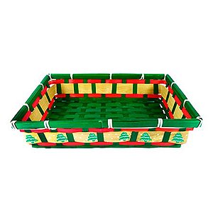 Cesto de Bambu Retangular Árvore 34x24x08 cm Rio Master