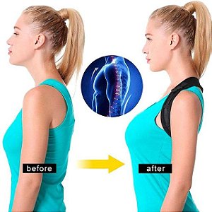 Corretor Postural Magnético Imã Frontal Ajustável