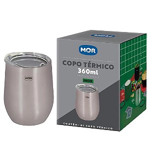 Copo Térmico 360ml Inox com Tampa MOR