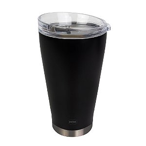 Copo Térmico 700ml Preto com Tampa MOR
