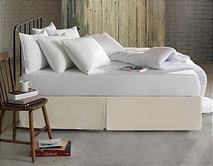 Saia para Cama Box Casal 1,40x1,90x0,32cm Areia SANTISTA