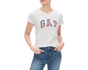 Camiseta Feminina GAP Branca USA 100% Algodão