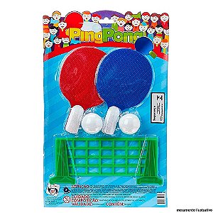 Jogo Ping Pong Set Brinquedo Infantil com 08 peças Pica Pau