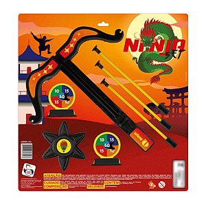 Brinquedo Infantil Kit Arco e Flecha Super Ninja
