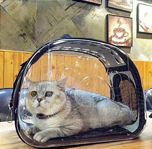 PET - Bolsa Transparente Transporte Passeio para Cães e Gatos