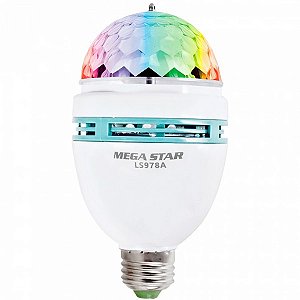 Lâmpada LED MEGA STAR Giratória 5 watts Bivolt Branca