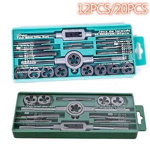 Ferramenta Manual Maleta com 20 Peças Toque Métrico set m3-m12 Parafuso Thread Plugs Retor Fita Regas