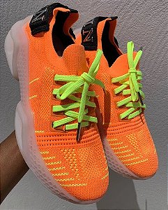 Tênis Masculino PHILIPP PLEIN Laranja Neon Iconic Runner