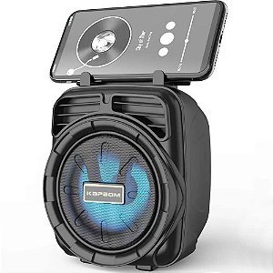 Caixa de Som Rádio Bluetooth Micro SD TF Fm Hi-Fi Com Alça U Preto