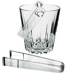 Balde de Vidro Karat para Gelo com Pegador em Acrílico 800ml FULL FIT