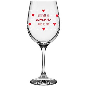Taça de Vidro Barone Love Celebre o Amor 490ml ALLMIX