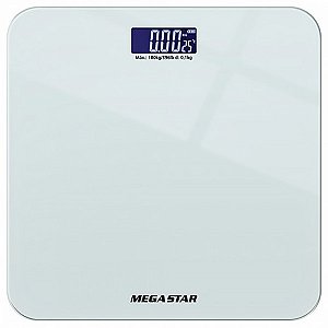 Balança Digital para Peso Corporal MEGA STAR até 180kg Branco