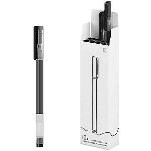 Kit Caneta Xiaomi Mi High-capacity Gel Pen  0.5 mm com 10 Unidades Preto