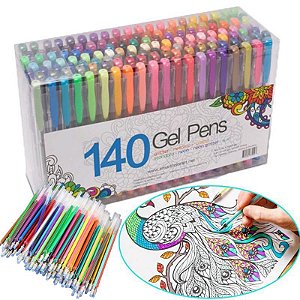 Canetas Multicolor Ballpoint Pen Gel  Refil Set Escola Colorida Brilhante