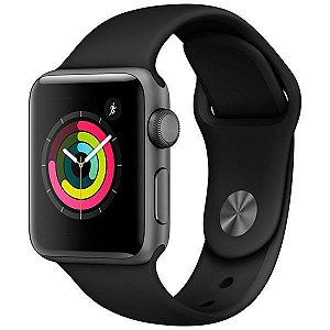 Relógio Apple Watch Series 3 38 mm MTF02LL / A A1858 GPS Space Gray Preto