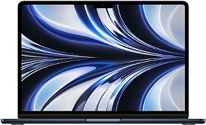 Apple MacBook Air A2681 MLY33LL 2022 de 13.6" M2 8GB RAM / 256GB SSD Preto Meia-Noite